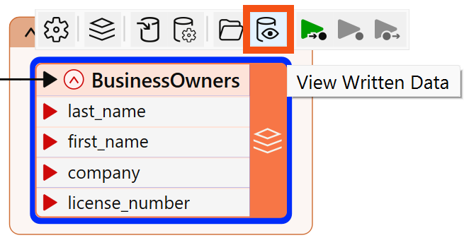 View Written Data button